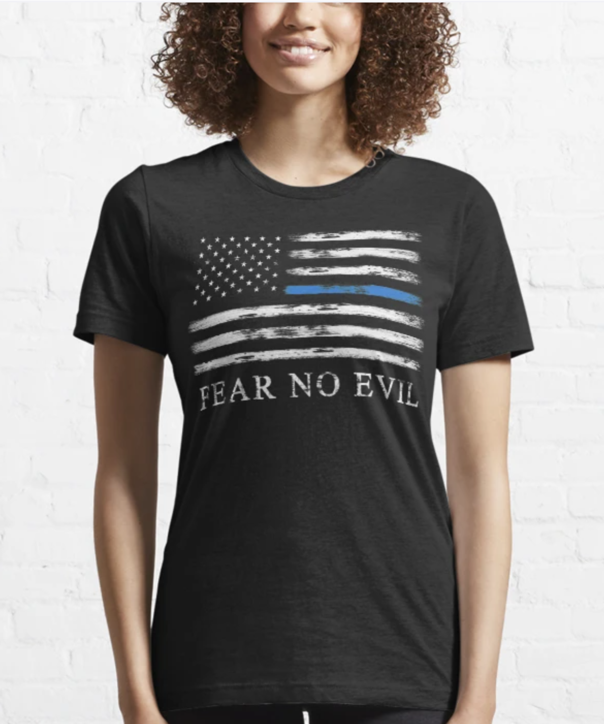 Fear No Evil Thin Blue Line Shirt